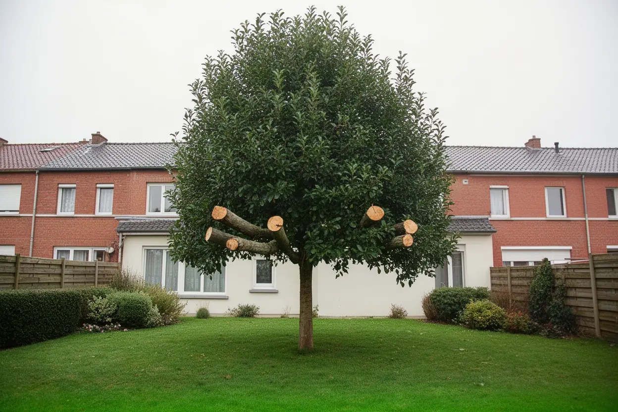 Arbre dégagé après élagage à Coudekerque-Branche